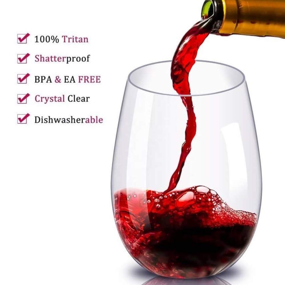 Plastic Stemless Wine Glasses: image 2