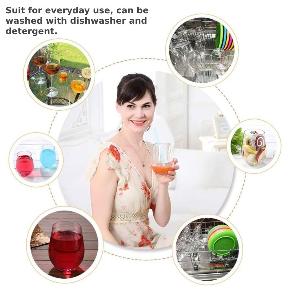 Plastic Stemless Wine Glasses: image 5