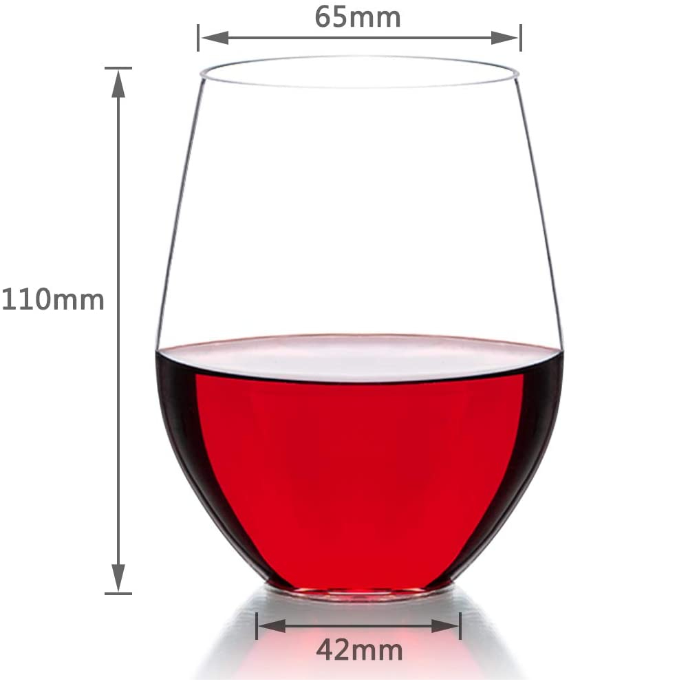 Plastic Stemless Wine Glasses: image 3